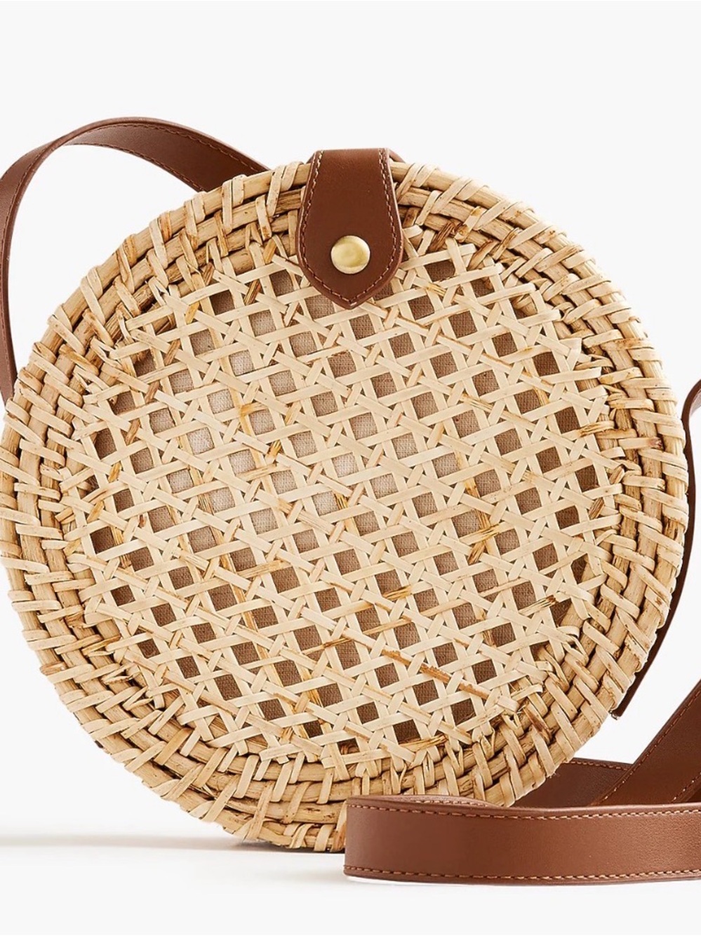 New! J.Crew Rattan Circle Bag w Custom Butterfly Twist Lock. Read - Picture 8 of 8